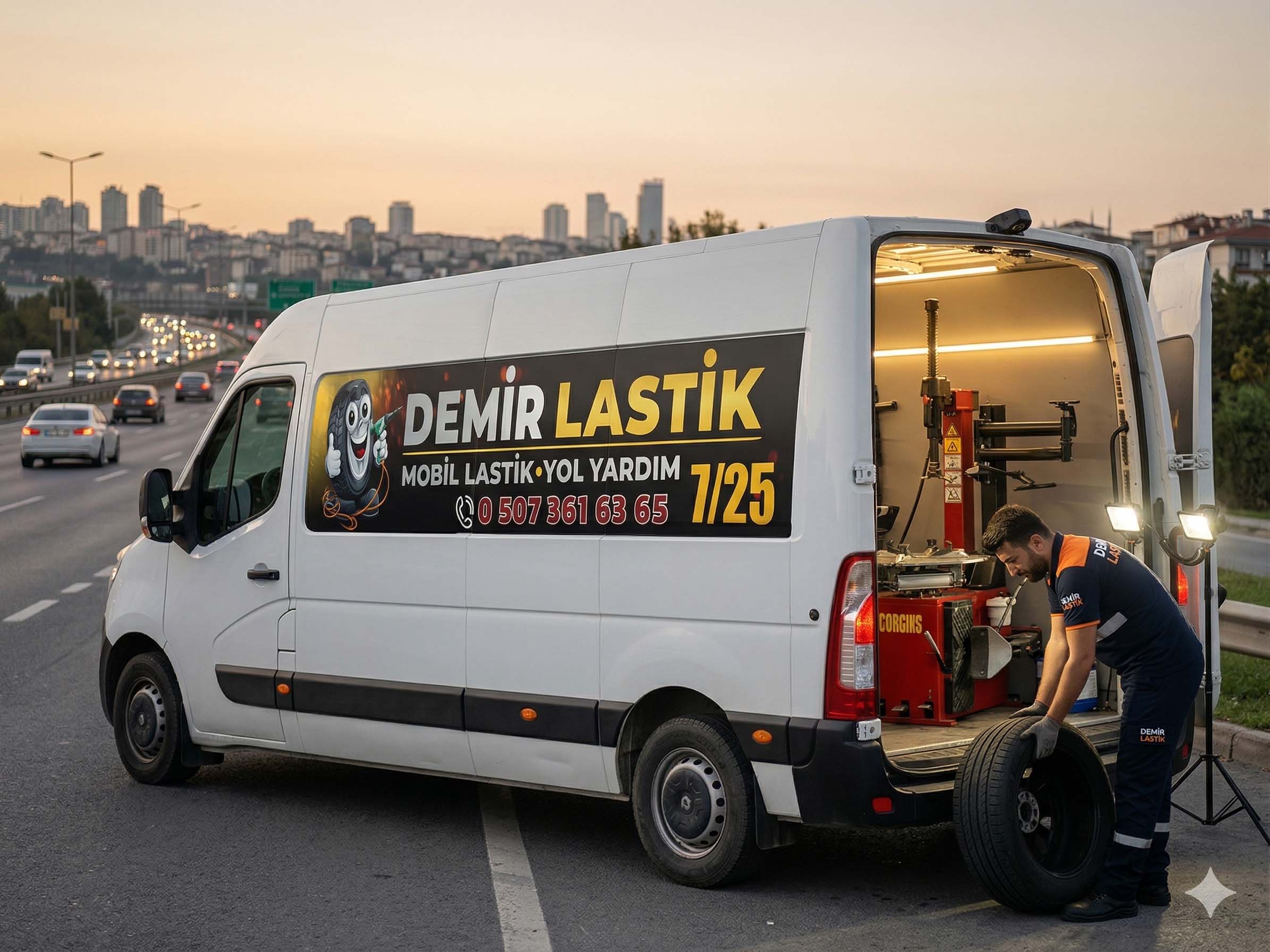 7/24 Mobil Lastik Yol Yardım Servis Aracı